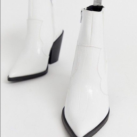 ASOS Shoes - ASOS white western boots